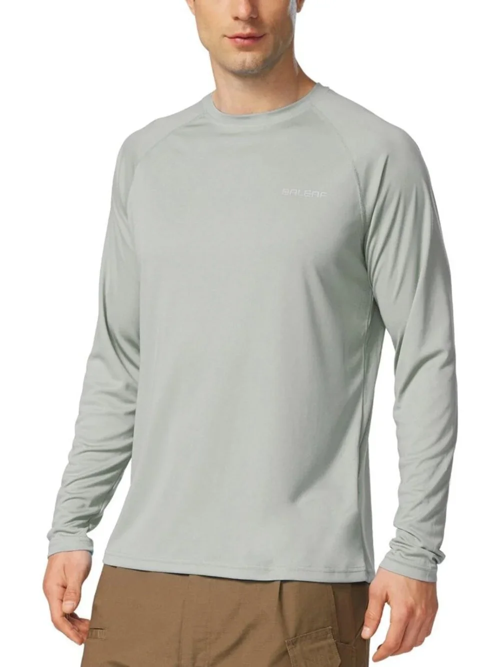 Men's UPF 50+ Sun Protection Long Sleeve Rash Guard Shirt for Outdoor Activities